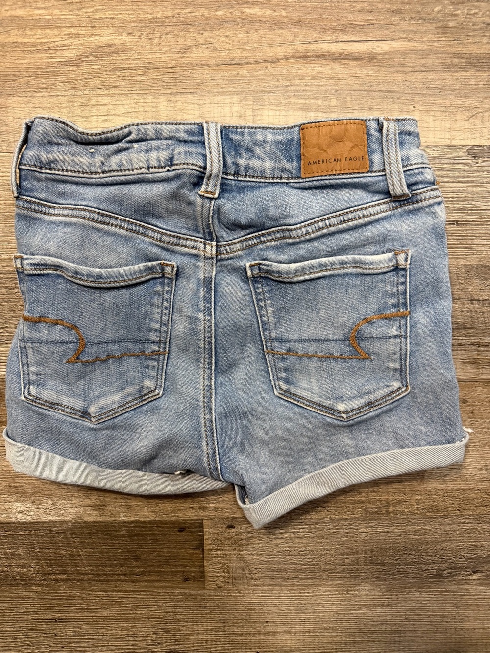 American Eagle Outfitters Distressed Blue Denim Shorts next level Stretch‎ Read* - Picture 11 of 11